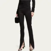 Rohe Women's Skinny High Waisted Split Hem Black Dress Pants Office Siren Sz 8