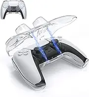IINE Protective Case for PS5 Controller, Transparent Shell Storage Case with Magnetic Closure, Carrying Travel Case Joystick Protector for Playstation 5 DualSense Controller