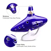 Legend of Zelda Ocarina Flute Instrument Ohuhu 12 Hole Ocarina Ceramic Alto C