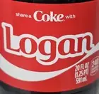 Share A Coke with Logan 2025 Personalized Gift Coca Cola Bottle 20oz
