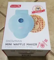 Dash Snowman 4” Mini Waffle Maker