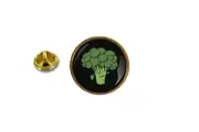 pins pin's badge metal lapel hat button broccoli