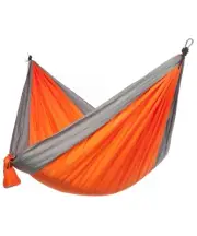 Two-Person Orange Nylon Hammock With Bug Repellent Treatment NEW