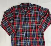 Polo Ralph Lauren Red Plaid Flannel Sleepwear Pajama PJ Lounge Large Shirt