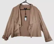 Diana Ferrari Womens Jacket Size 16 Beige NWT