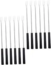 UTHCLO 12Pcs Stainless Steel Fondue Forks Chocolate and Fruit Forks with PP Handles for Chocolate Fountain Cheese Fondue and Desserts