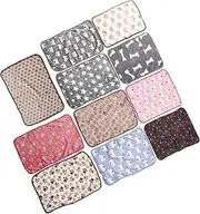 BESPORTBLE 11pcs Warm Cat Dog Blanket Wool Throw Blanket Puppy Blankets Comfortable Dog Mats Coral Household Hamster Mats Fleece Blankets Bulk Pet Blankets for Cage Convenient Dog Mats Fabric