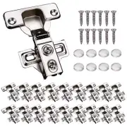20 Pack Soft Close Cabinet Door Hinges for 1/2" Partial Overlay Cupboard 100 ...