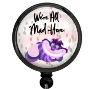 We're All Mad Here Cheshire Cat ID Badge Reel Retractable Work ID Holder