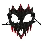Fangs Costume Half-face Skeleton Mask Halloween Costume Props Face for Cosplay