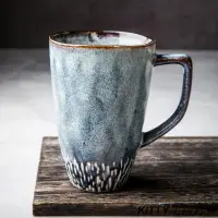 在飛比找蝦皮購物優惠-【家居生活】歐式陶瓷杯 高杯子 大容量 簡約 手繪 咖啡杯 