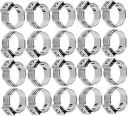 20Pcs Stainless Steel Clamps Cinch Crimp Rings for Pex Tubing Connections Durable Tube Clips Easy Installation Fit for Water Pipes and Hose Fittings