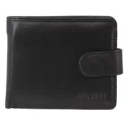 Milleni Leather Men's Tab Wallet for Men 11 x 1 x 9.5 cm - Black