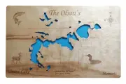 Union Lake, MN - Laser Cut Wood Map | Wall Art | Made to Order