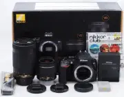Nikon 2018 DSLR Camera D3500 Double Zoom Kit D3500WZ F/S w/Tracking# Japan New