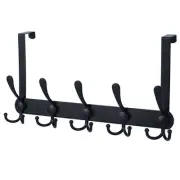 Over The Door Hooks,Coat Rack for Hanging Clothes Hat Towel (Heavy Duty Black...
