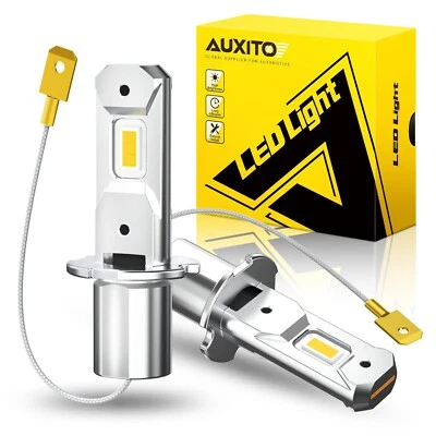 AUXITO H3 LED Bulb Yellow 3000K, 16,000LM 600% Super Brighter, 10 Years Lifes...