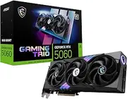 MSI Gaming RTX 5060 8G Gaming Trio OC Graphics Card (8GB GDDR7,128-bit, Extreme Performance: 2640 MHz, DisplayPort x3 2.1a, HDMI 2.1b, NVIDIA Blackwell Architecture)