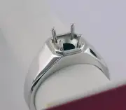 1.25Ct Men's Solitaire Ring Mounting 14K White Gold For 7 mm Round Stone