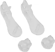 ZZLZX 2Sets Blinds Bottom Rail End Caps, Guide Rail End Cover at The Bottom of Blinds, Curtain Plastic Closure, Button Plug Sets for Zebra Roller Shades Components