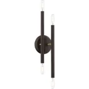 Livex Lighting 46771-07 Soho Wall Sconce Bronze with Antique Brass Accents