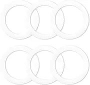 FixlyFido 6 Pcs Gasket Seal Rings for Bialetti Moka Express Dama 1 Cups - Spare Food Grade Silicone Sealing Rings for Aluminium Stovetop Coffee Maker Pots (Better Than Rubber), White