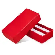 Double Row Coin Box Holders for Collectors Storage Supplies Collecting Red