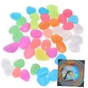 Fish Tank Rocks Glow Multi-Colored Glow in The Dark Pebbles 100 multi-colored