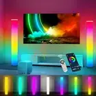 2-Pack RGB Corner Floor Lamp for Living Room APP Smart Music Sync Color Changing