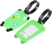 [CHILDWEET] 2pcs Metal Tags Suitcase Tag Travel Tag Luggage Tags Baggage Tag Metal Label Epoxy Travel Blue Handbag Tag