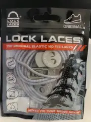 LOCK LACES Elastic Shoelace & Fastening System - Gray