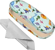 [Deokke] Glasses Case Hard Shell Eyeglass Protective Case Eyeglasses Holder Box with Cleaning Cloth for Women Girls Men Cute