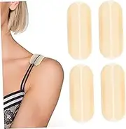 Angoily 6pcs Adhesive Shoulder Pad Bra Cushion Pads Silicon Pliable Shoulder Pad Accessories Beige Shoulder Straps Case Shoulder Pads Straps No-Sewing Shoulder Pads Women Shoulder Pads Non