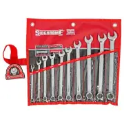 New Sidchrome SCMT22208 10pce Metric Ring & Open End Spanner Set, Size 8mm-19mm