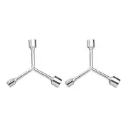 2pcs Y-Shaped 3 Way Socket Wrench 12/14/17mm Y-Type 6 Point Hex Spanner