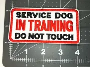 Service Dog In Training Patch 2" x 4" hook and loop - One each