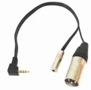 Android Microphone Adapter Cable with XLR Male + Headphone Jack