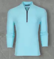Greyson Siasconset 1/4 Zip Pullover Skystone Light Blue Long Sleeve Men's Size M