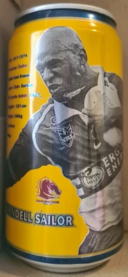 XXXX test Beer can - Brisbane Broncos Wendell Sailor 375ml