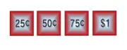 8 pack Candy Vending Machine Label Price Sticker 1.5" square