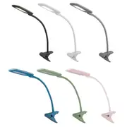 Bryce 4.8w LED Clamp Lamp in Black, Grey, White, Blue, Green or Pink