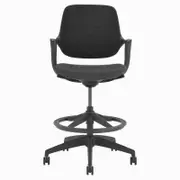 Desky Evoque Low Back Office Chair - Black / Yes