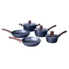 Clevinger 5 Piece Non-Stick Cookware Set Frypan Casserole Saucepan Pot Non-stick