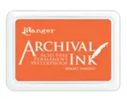 Ranger Archival Ink Pad Non Bleed Permanent Fade Resistant Bright Tangelo Orange
