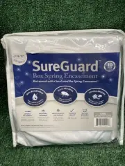 Split KingSize SureGuard Box Spring Encasement Pack 100% Waterproof, Bed Bug