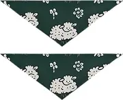 Cartoon Cute White Sheep 2 Pack Dog Bandanas Snap Button Unisex Puppy Cat Pet Scarf Cute Pet Accessories for Dogs Cats