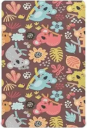 Baby Crib Fitted Sheet for Toddler Nursery Soft Nursery Bed Sheet for Standard Crib and Toddler Mattress 39x27in Cute Koala Seamless Pattern