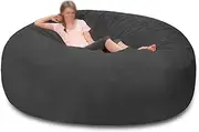 (Cover Only,No Filler) Washable Lazy Sofa Cover, Large Bean Bag Cover, Chair Cushion Round Lounge or Garden Beanbag Cover, Living Room Furniture Bean Bag Chairs Cover