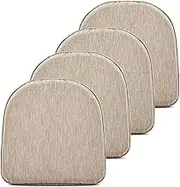 baibu Set of 4 Super Soft Metal Dining Chair Pads Bar Stool Cushion with Ties for Metal Chairs or Bar Stools - 4 Cushions Only (Beige, 14x14x1.5in)