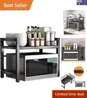 Microwave Shelf, Expandable Microwave Oven Rack, Adjustable Width & Height Ki...